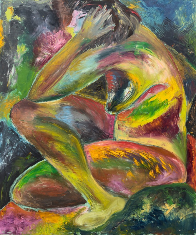 Crouching Figure, Yellow